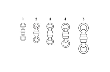 Image of VMC BSHBSWR Black Stainless Steel Heavy-Duty Ball Bearing Swivel 2 - 160lb 3-Pack, BSHBSWR#2