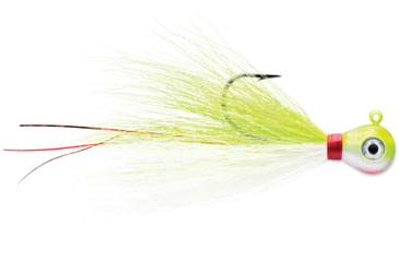 Image of VMC Bucktail Jig, Chartreuse White, 1/32oz, BKJ132-CHW