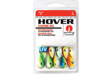 Image of VMC Hover Jig, Floating Jig Head, #4 Size, #2 Hook Assorted UV Colors, 10 Pk, HVJ#4UVK
