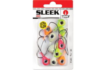 Image of VMC Sleek Jig Glow Kit 3/8oz, Number 2/0 Hooks, 10 Assorted Glow Colours, SLJ38GK