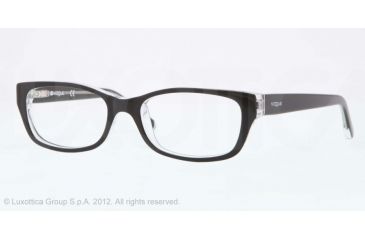 Image of Vogue BABY 83 VO2811 Bifocal Prescription Eyeglasses W827-45 - Top Black/transparent Frame, Demo Lens Lenses