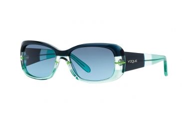 Image of Vogue Prescription Sunglasses VO2606S VO2606S-22378F-55 - Lens Diameter 55 mm, Frame Color Gray Blue Op Grad/aquamarine