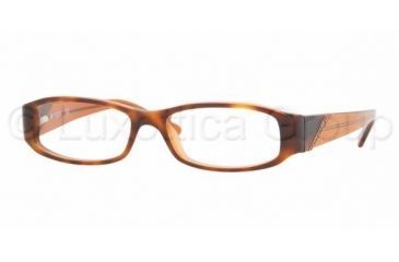 Image of Vogue VO 2544 Eyeglasses Styles Top Havana-Brown Glitter Frame w/Non-Rx 49 mm Diameter Lenses, 1624-4915