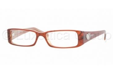 Image of Vogue VO2553 Progressive Eyeglasses - Brown On Beige Horn Frame / 49 mm Prescription Lenses, 1638-4915