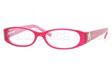 Image of Vogue VO2576B Progressive Eyeglasses, Fuchsia On Horn Frame / 51 mm Prescription Lenses, 1637 5115