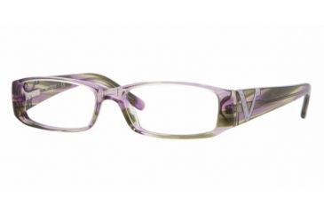 Image of Vogue VO 2590 Eyeglasses Styles Violet Green Striped Frame w/Non-Rx 49 mm Diameter Lenses, 1697-4915