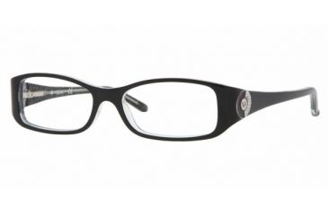 Image of Vogue VO2624B Progressive Eyeglasses Top Black+transp. Glitter Frame / 50 mm Prescription Lenses, 1688-5015