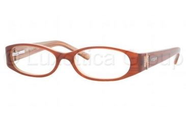Image of Vogue VO2576B Progressive Eyeglasses - Brown On Beige Horn Frame w/ 51 mm Diameter Lenses, 1638-5115