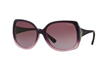 Image of Vogue VO2695S Single Vision Prescription Sunglasses VO2695S-23478H-59 - Lens Diameter 59 mm, Frame Color Top Violet Grad Opal Powder