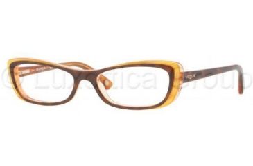 Image of Vogue VO2707 Eyeglass Frames 1943-5016 - Top Havana On Orange Frame