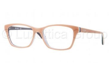 Image of Vogue VO2714 Progressive Prescription Eyeglasses 2012-5416 - Top Beige/Dark Blue Frame, Demo Lens Lenses