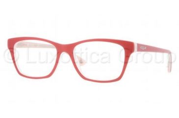 Image of Vogue VO2714 Progressive Prescription Eyeglasses 2013-5216 - Top Red/Pink Frame, Demo Lens Lenses