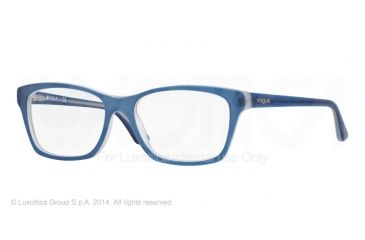 Image of Vogue VO2714 Progressive Prescription Eyeglasses 2171S-52 - Top Matte Blue Transp Frame