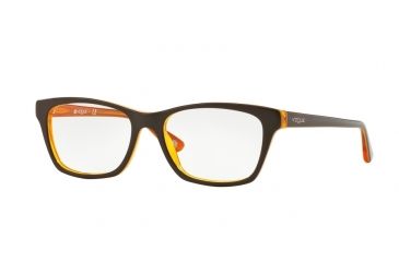 Image of Vogue VO2714 Progressive Prescription Eyeglasses 2279-54 - Brown/Yellow/Orange Tr Frame