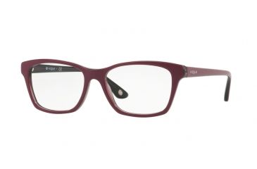 Image of Vogue VO2714 Progressive Prescription Eyeglasses 2584-52 - Top Dark Red/red Transp Frame