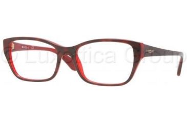 Image of Vogue VO2715 Eyeglass Frames 1942-5218 - Top Havana On Red Frame