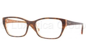 Image of Vogue VO2715 Eyeglass Frames 1943-5218 - Top Havana On Orange Frame
