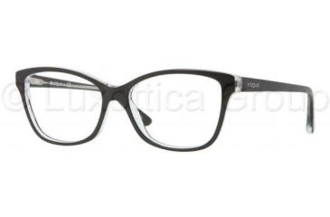 Image of Vogue VO2740 Bifocal Prescription Eyeglasses W827-5215 - Top Black / Transparent Frame