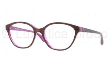 Image of Vogue VO2764 Single Vision Prescription Eyeglasses 2019-5217 - Top Havana Violet Frame, Demo Lens Lenses
