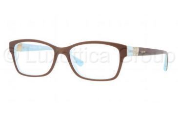 Image of Vogue VO2765B Single Vision Prescription Eyeglasses 2011-5316 - Top Light Brown/Opal Frame, Demo Lens Lenses