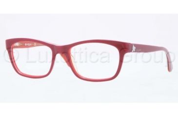Image of Vogue VO2767 Eyeglass Frames 1986-5017 - Top Bordeaux/Orange Transparent Frame, Demo Lens Lenses