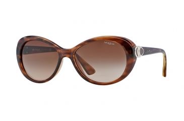 Image of Vogue VO2770S Single Vision Prescription Sunglasses VO2770S-150813-56 - Lens Diameter 56 mm, Frame Color Striped Havana