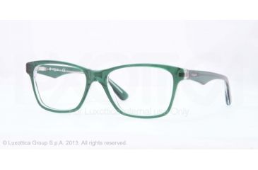 Image of Vogue VO2787 Single Vision Prescription Eyeglasses 2169-51 - Top Green/transparent Frame