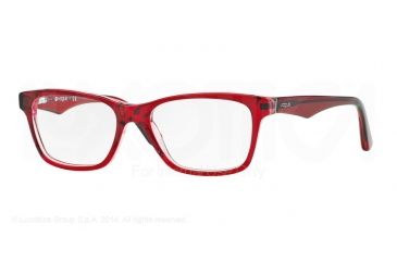 Image of Vogue VO2787 Single Vision Prescription Eyeglasses 2269-51 - Top Tr Bordeaux/Tr Pink Frame
