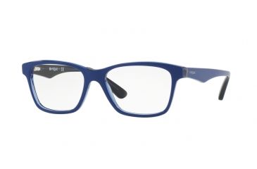 Image of Vogue VO2787 Single Vision Prescription Eyeglasses 2583-51 - Top Dark Blue/blue Transp Frame