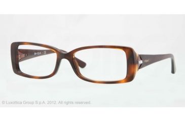 Image of Vogue VO2807B Eyeglass Frames 1553-51 - Light Havana Frame, Demo Lens Lenses