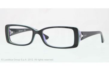 Image of Vogue VO2807B Eyeglass Frames 1989-51 - Top Petroleum Green/violet Tr Frame, Demo Lens Lenses