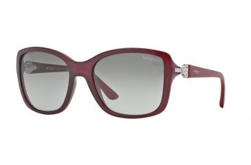 Image of Vogue VO2832SB Single Vision Prescription Sunglasses VO2832SB-213211-57 - Lens Diameter 57 mm, Frame Color Transparent Bordeaux