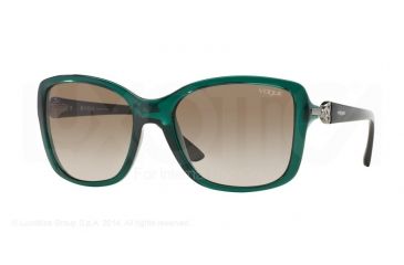 Image of Vogue VO2832SB Single Vision Prescription Sunglasses VO2832SB-22668E-57 - Lens Diameter 57 mm, Frame Color Pine Green Transparent