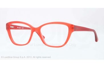 Image of Vogue VO2835 Progressive Prescription Eyeglasses 2111S-51 - Matte Transperent Red Frame