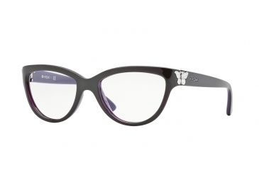 Image of Vogue VO2865 Bifocal Prescription Eyeglasses 2186-52 - Top Brown/pearl Violet Frame