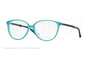 Image of Vogue VO2866 Eyeglass Frames 2181S-55 - Top Matte Aqua Green Transp Frame