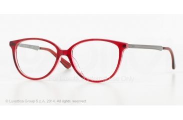 Image of Vogue VO2866 Eyeglass Frames 2269-55 - Top Tr Bordeaux/Tr Pink Frame