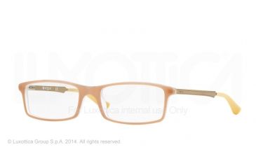 Image of Vogue VO2867 Single Vision Prescription Eyeglasses 2179S-52 - Top Matte Beige Transp Frame