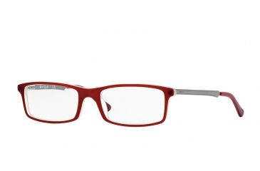 Image of Vogue VO2867 Single Vision Prescription Eyeglasses 2180S-54 - Top Matte Bordeaux Transp Frame
