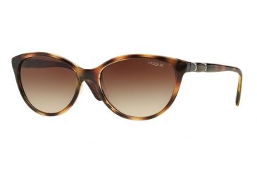Image of Vogue VO2894SB Sunglasses 191613-56 - Top Havana/Transparent Frame, Brown Gradient Lenses