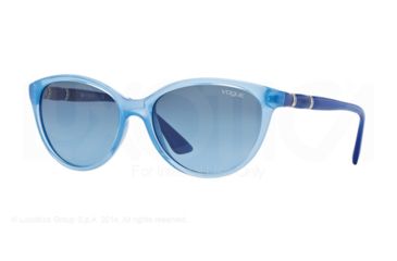 Image of Vogue VO2894SB Sunglasses 21988F-56 - Transparent Opal Azure Frame, Blue Gradient Lenses