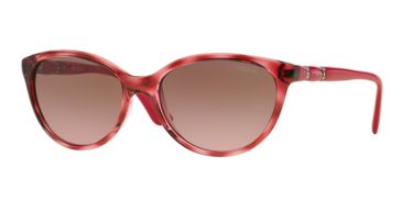 Image of Vogue VO2894SB Sunglasses 235514-56 - Top Havana/pink Transp Frame, Pink Gradient Brown Lenses