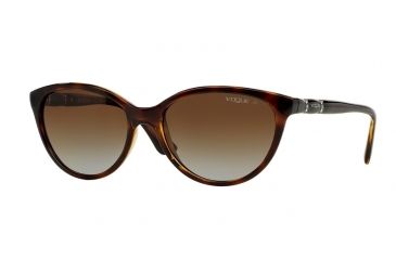 Image of Vogue VO2894SB Sunglasses W656T5-56 - Dark Havana Frame, Polar Brown Gradient Lenses