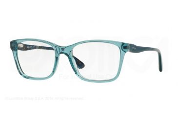 Image of Vogue VO2907 Single Vision Prescription Eyeglasses 2256-52 - Transparent Petroleum Green Frame