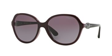 Image of Vogue VO2916SB Sunglasses 23218H-58 - Eggplant Violet/opal Pink Frame, Violet Gradient Lenses