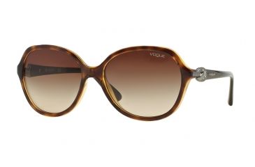 Image of Vogue VO2916SB Sunglasses W65613-58 - Dark Havana Frame, Brown Gradient Lenses