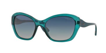 Image of Vogue VO2918S Single Vision Prescription Sunglasses VO2918S-22561G-56 - Lens Diameter 56 mm, Frame Color Transparent Petroleum Green