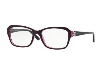 Image of Vogue VO2936 Eyeglass Frames 2286-52 - Dk Violet/Fuxia/Opal Pink Frame