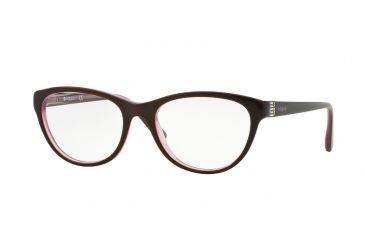 Image of Vogue VO2938B Single Vision Prescription Eyeglasses 1941-52 - Top Brown/Opal White Pink Frame