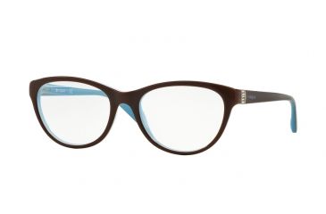 Image of Vogue VO2938B Single Vision Prescription Eyeglasses 2011-52 - Light Brown/White/Opal Azure Frame